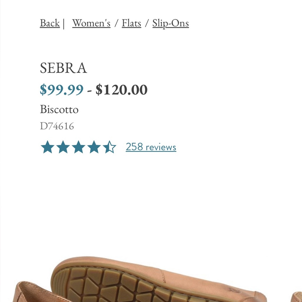 Born Biscotto Leather Slip-On Flats